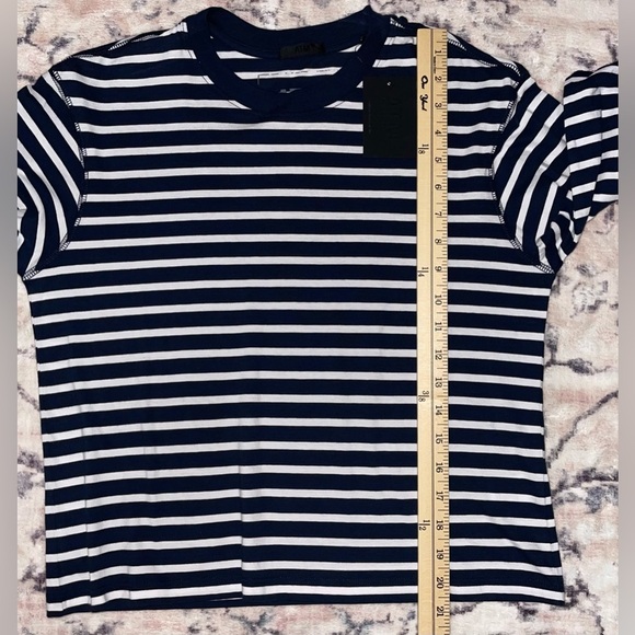 ATM Anthony Thomas Melillo NWT Stripe Jersey Cotton T-Shirt Navy White Small - Picture 7 of 12